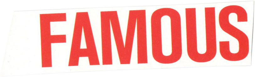 Red Famous Illustration Collage Letters